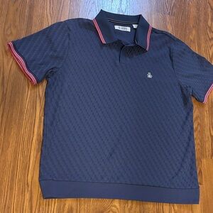 Original Penguin Navy Polo with Red Trim